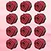 Confect Edible Flower | Edible Flower for cake decorations | Edible Flower Cupcake Toppers | Cupcakes & Doughnut Edible Toppers | Rich Deep Burgundy Sugar Flower- Pack of 12