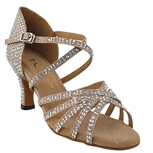 Very Fine Dance Shoes Women's Ballroom Dance Shoes Tango Wedding Salsa Shoes 1613Bling GlitterEB Comfortable 2.5