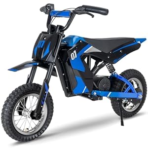 EVERCROSS EV12M/PRO Elektrische Motorfiets Kinderen, Motorfiets met 300W Motor, 15KM Lange Bereik, 12” Luchtbanden, Moto Kruis voor Jonge geitjes 3–12 Jaren, Zonder/Met Bluetooth Music&LED Licht