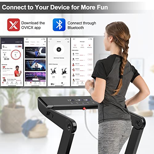 Image of Goplus 4.0HP Heavy Duty Folding Treadmill, Electric Foldable Superfit Treadmill with LED Touch Screen, Heart Rate Monitor, APP Control, Fatigue Button, Walking Running Machine for Gym, Home