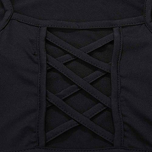 KKmoon Mulheres Strap Tops de Culturas Criss Cross Bandage Oco Out Tubo Camisola Tops Básico Boate B