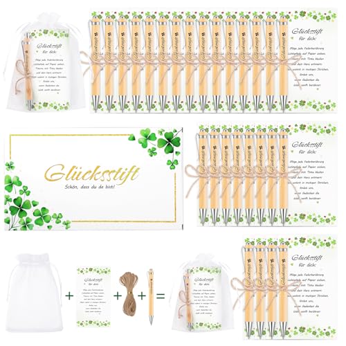 30 Sets Glücksstift Kugelschreibe Abschiedsgeschenk Kollegen Kleine Geschenke für Kollegen Abschiedsgeschenk Erzieherin Dankeschön Geschenke für Lehrerinnen Freund Team Geburtstag Schulbeginn