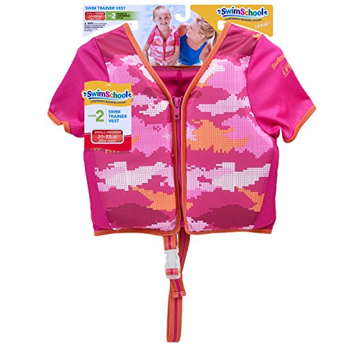 image for Swimschool ET9143SM Swim Trainer Vest with Sun Protective Sleeves, Adj