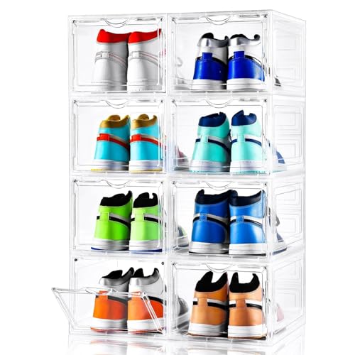 Clemate 8-Pack Upgraded Shoe Storage Box