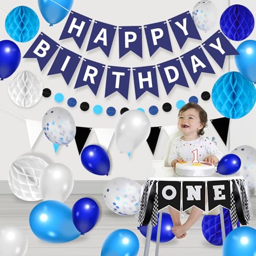 Image of 33 Packs Birthday Party Decorations Hanging Banner Circle Dot Triangles