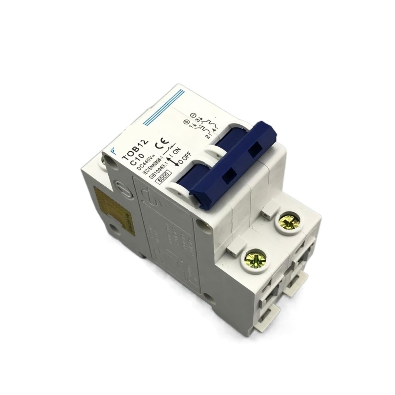Disjoncteur 2P 10A DC 440V Courbe C magnétothermique bipolaire pour panneau solaire photovoltaïque