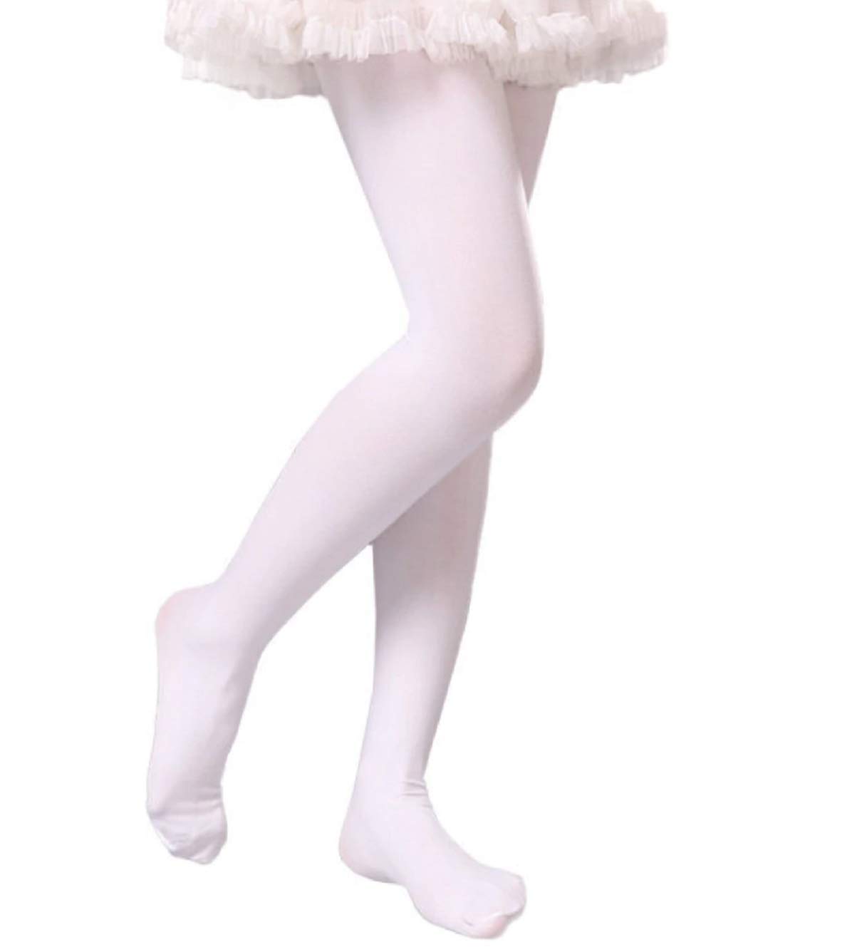 The Dance Bible Girls Ballet Dance Tights Footed | Kids Stretchable Opaque Stockings | Soft Nylon Spandex Matte Tights for Ballet, Gymnastics, Recitals