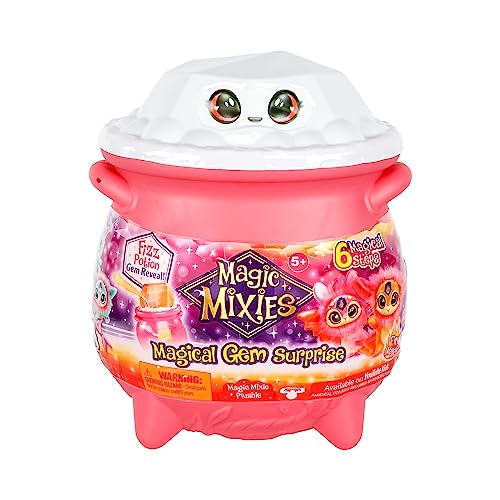 Image of Magic Mixies Magical Gem Surprise Fire Magic Cauldron - Reveal a Non-Electronic Mixie Plushie and Magic Ring with a pop up Reveal from The Fizzing Cauldron Medium