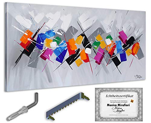 Monica Mirafiori I 100x50 cm I Tableau Peint à la Main I Modèles Tableau I Peintre Moderne I Tableaux Peintures I Toile sur Cadre en Bois