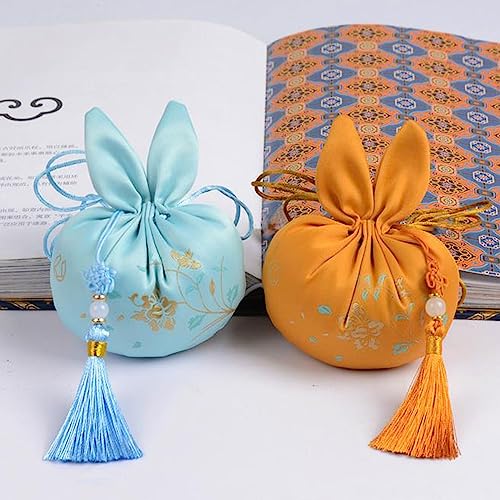 5 Bolsas Chinas de Seda para Regalos con Orejas de Conejo miniatura 5