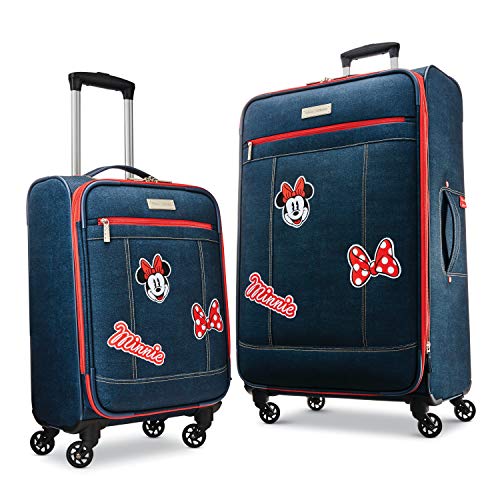 American Tourister Disney Softside Luggage With Spinner Wheels, Minnie Mouse Denim, 21-Inch #TOP6