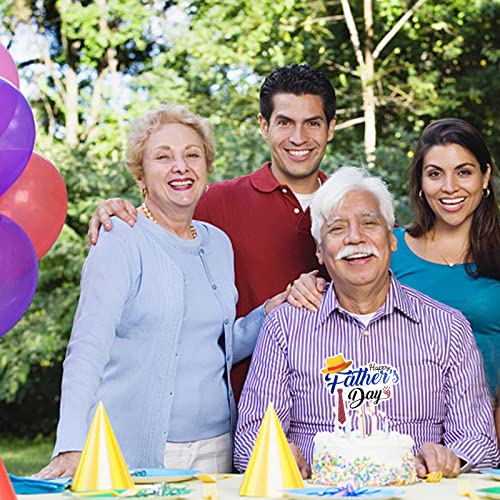 Happy Father's Day Cake Toppers, 12 Pcs Fathers Day Cake Topper Decorations Paper Cake Picks Cupcake Decor For Birthday Father's Day Party Supplies #TOP4