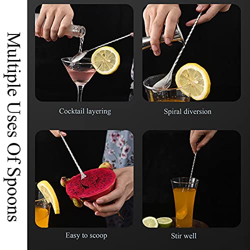 3 Stück Lang Cocktail Löffel Edelstahl poliert Löffel Cocktail Löffel Barkeeper Löffel Professionelle Barlöffel Barware… - Image 5