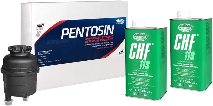 Pentosin 1405116-KIT-2 Power Steering Service Kit with 2L of CHF 11S Fluid and a Rein Power Steering Reservoir for Select BMW Vehicles