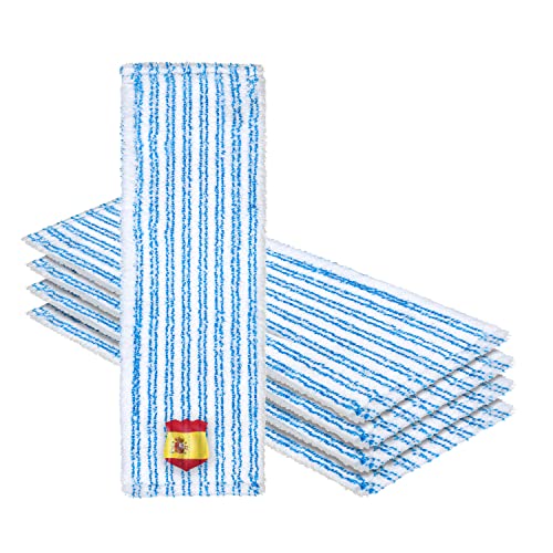 Okaei 5 Piezas de Funda para mopa (50 cm) – Premium – Mopa de Microfibra 100% – Funda Ideal para la Limpieza Profunda de Suelos Lisos y...