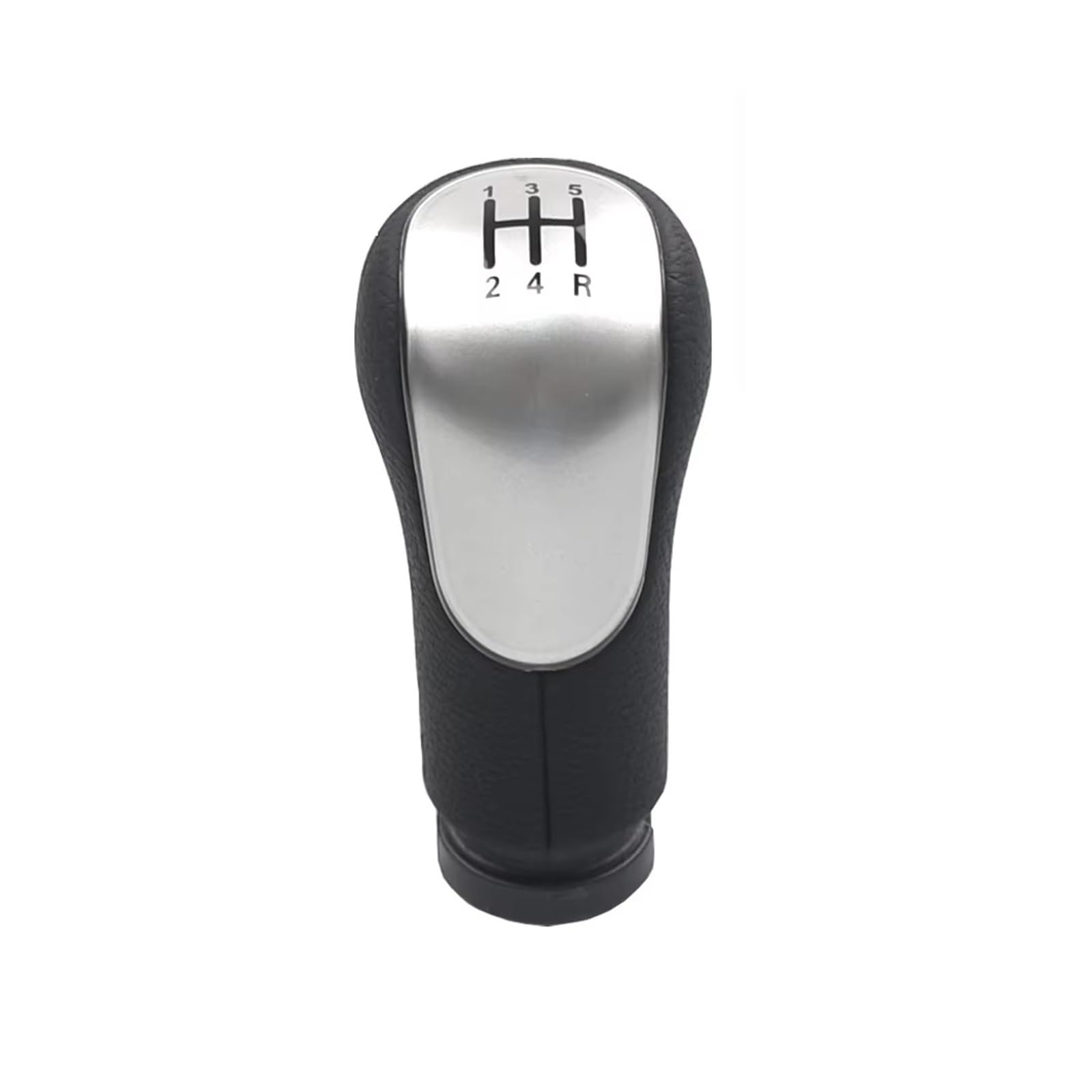 OUVECR Car Shift Gear Knob Handle for for Fiesta for Fusion for Transit for Connect 2002-2008-ON 5 6 Speed Gear Shift Knob Handle Gear Shift Cover(Silver 5 Speed)
