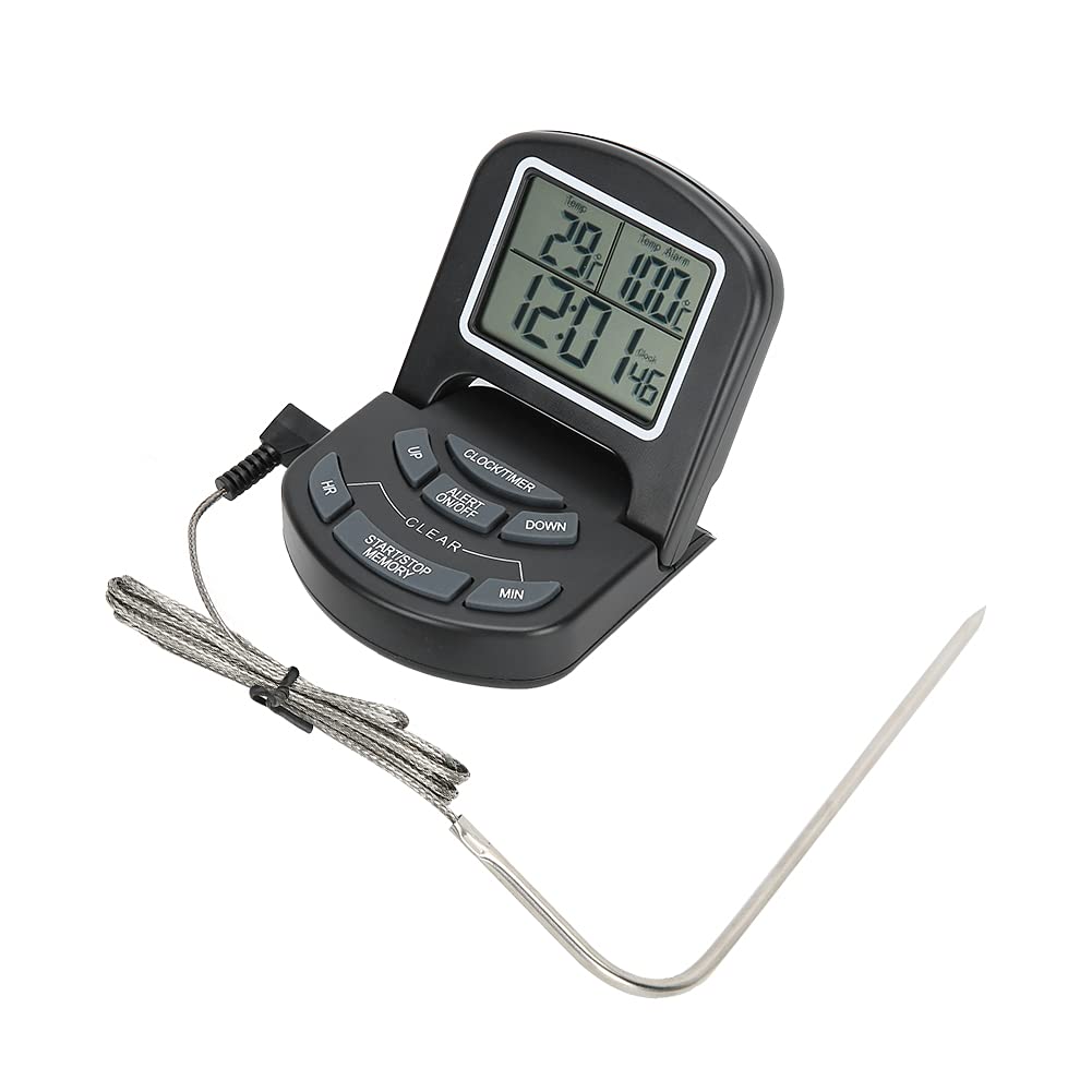 Okuyonic Probe Digital Highly Accurate Cooking Timer Kitchen for Home, Digital Meat Food Thermometer, Kitchen Cooking Thermometer with Timer for Cooking Turkey Fish Beef
