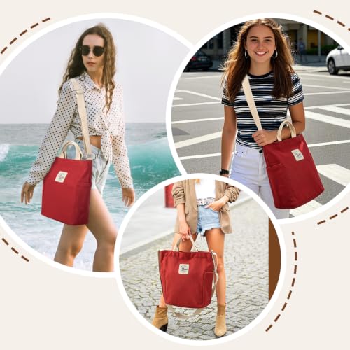 Image of Lily queen Women Canvas Tote Handbags Casual Shoulder Work Bag Crossbody