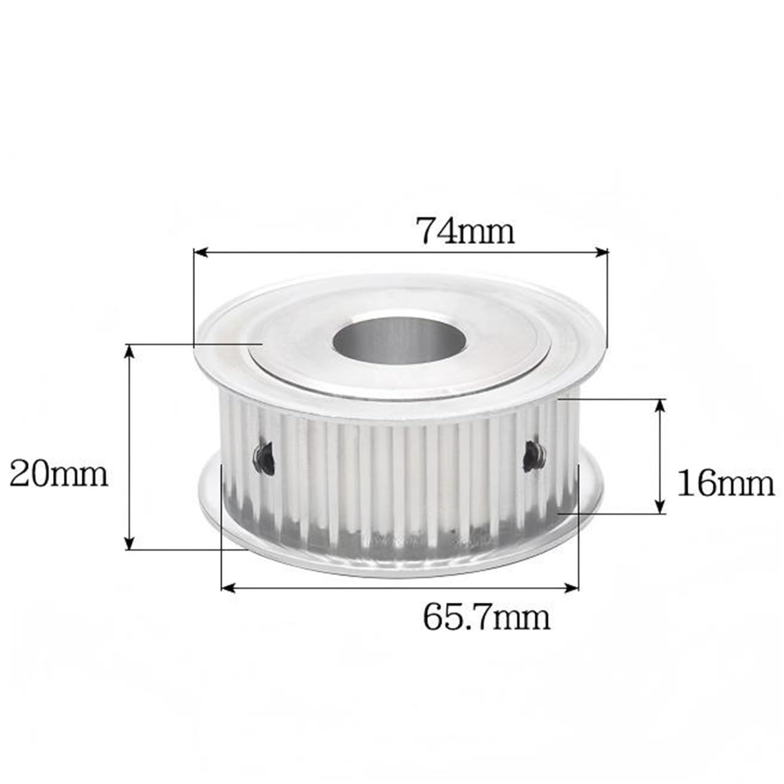 Zahnriemen-Antriebsscheibe 1 Stück Zahnriemenscheibe AF Typ 42T Synchronräder 11/16 Mm Breiter Riemen(Width 16mm-Bore 20)