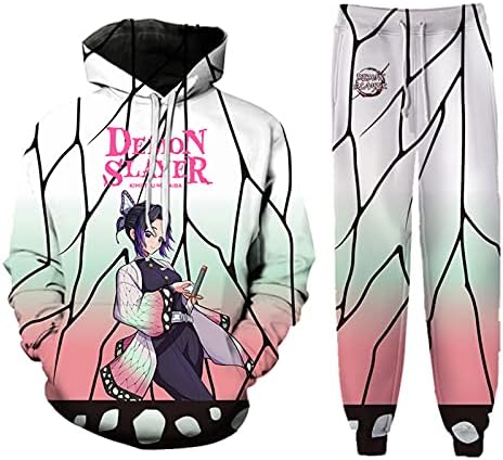 KXQWB Cartoon Hoodie And Sweatpants Suit Pullover Tracksuit Set 2 Piece Sweatshirt Suit NO.2-Small