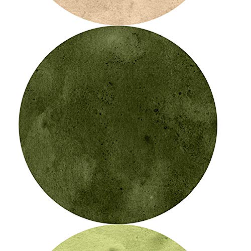 Impressions sur toile vert olive abstrait style gallery wall art - 5