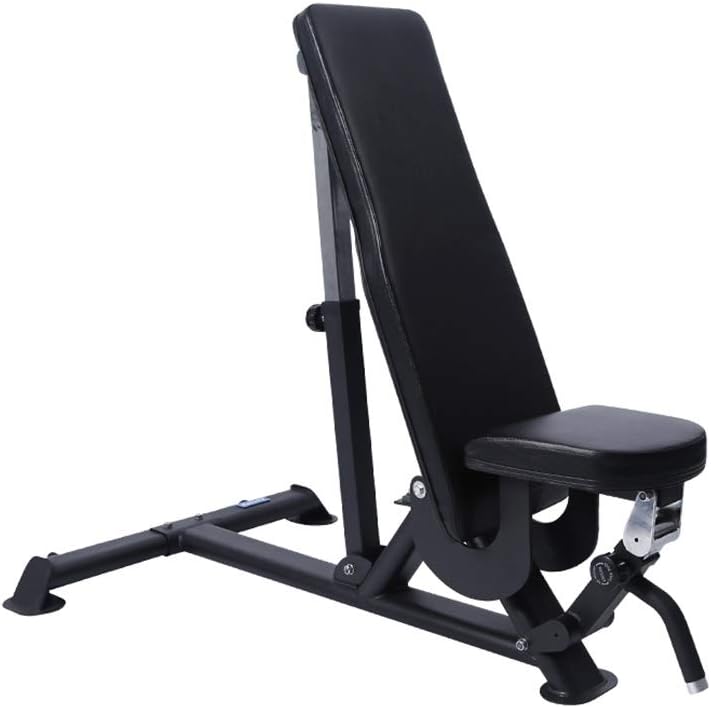 KFXL Exercise Bench Weight Bench Leather Multi-Layer Adjustment Safe and Durable Thickened Steel Tube Used for Folding Sit-ups Home Fitness Equipment Multi-Function Bench Press seat