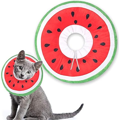 Verstellbare Katzen Halsband, bequemes E-Kragen, Weich Katze Schutzkragen Wundheilungs-Schutzkegel Anti Biss Safety Schützender Kragen für Haustiere Katzen Hunde Welpen Kätzchen Cover