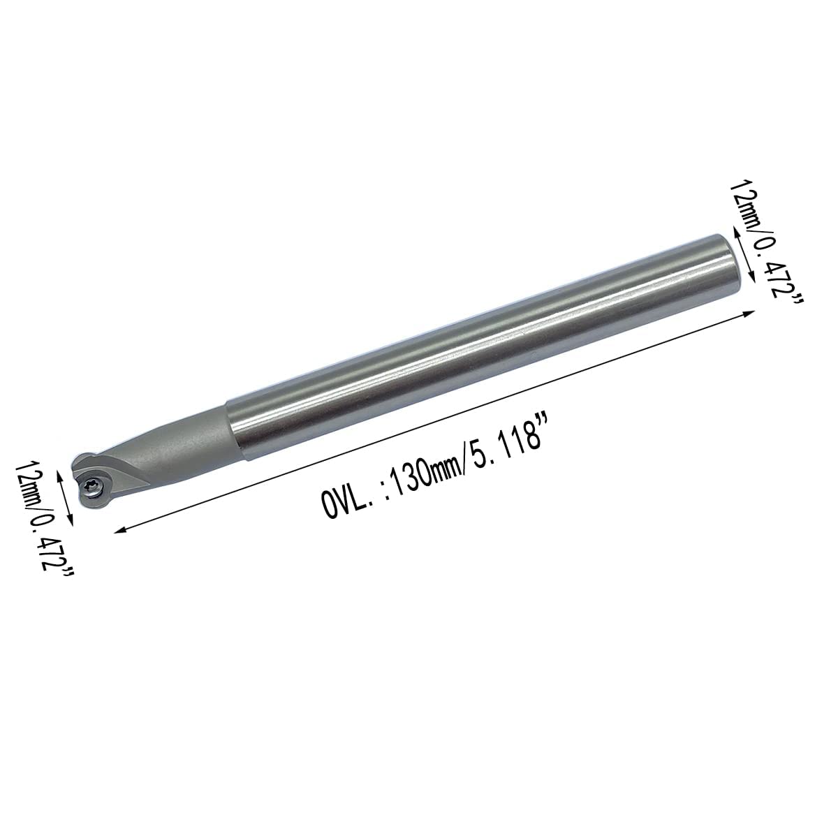 GBJ EMR R4 Round Nose Indexable End Mill Holder Milling Cutter Arbor for RPMT08 Carbide Inserts Holder milling Face milling Slotting (6pcs Sets of EMR C10-10-C20-20)