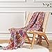 BATTILO HOME Multicolor Throw Blanket for Couch, Bed, Home Decor Colorful Throw Blankets for Bed, Boho Throw Blankets for Sofa, Bedroom Decor for Housewarming Gifts, 50