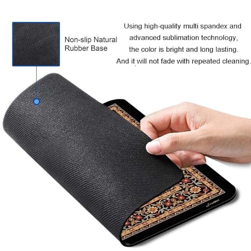 Image of Carpet Pattern Mousepad - Small Non-Slip Rubber Carpet Design Printed Computer Mouse Pad 19x22cm (FMP0223)