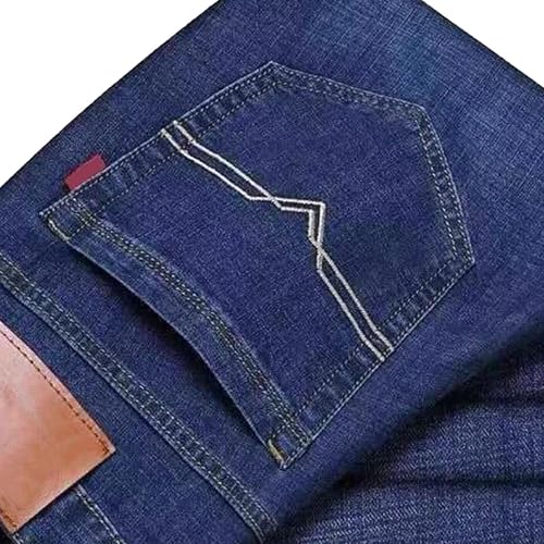 Men's Classic Relaxed Fit Jean Lightweight Straight Leg Washed Denim Jeans Retro Distressed Loose Fit Jean Pants (1006Black,28)4