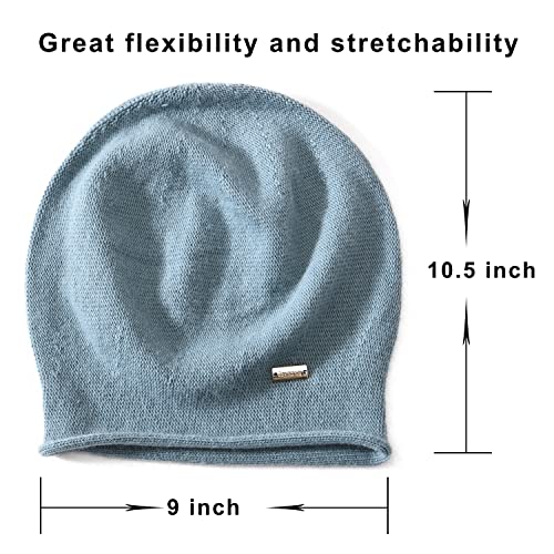 Image of jaxmonoy Cashmere Slouchy Knit Beanie Hat for Women Winter Soft Warm Ladies Wool Knitted Skull Beanies Cap
