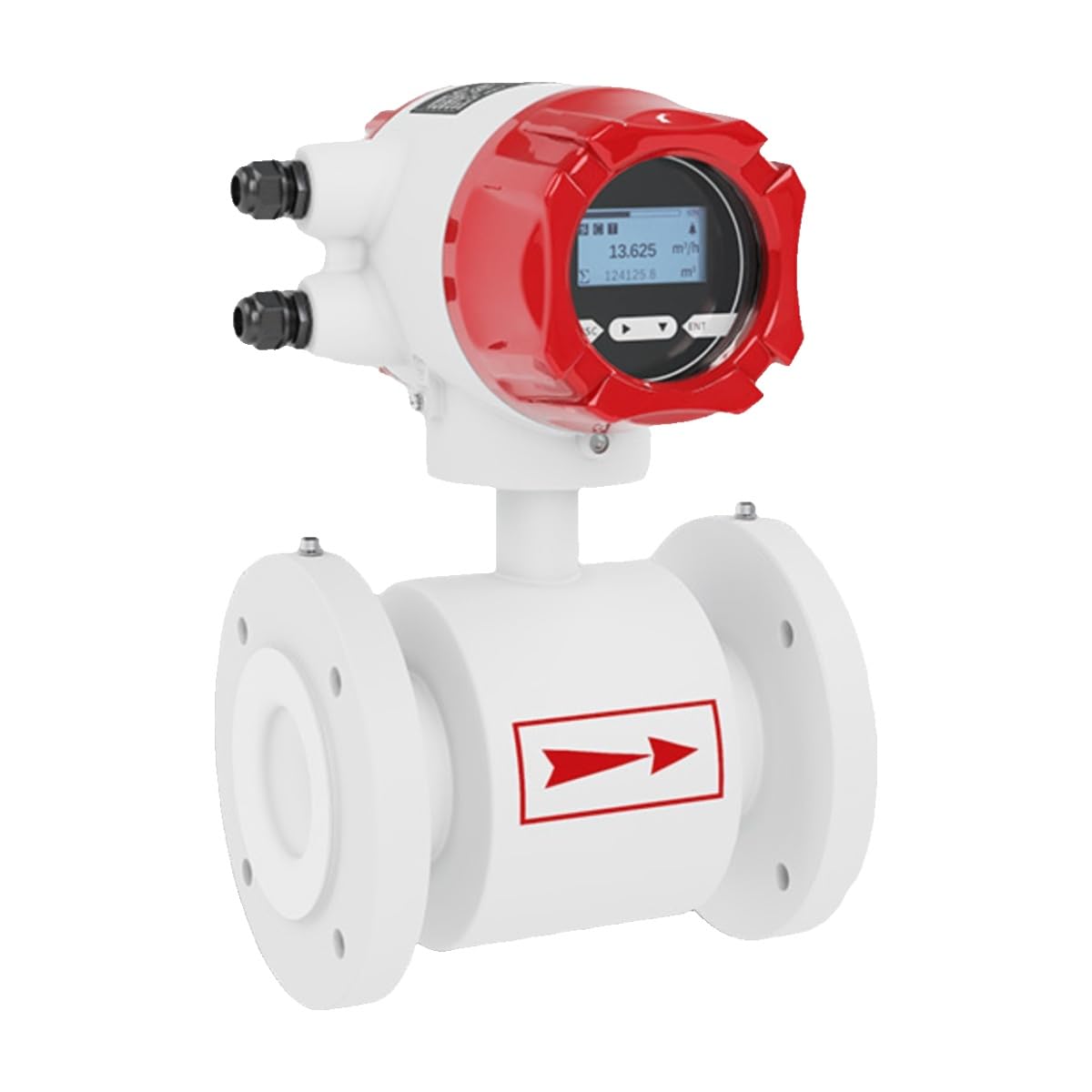 Caudalímetro electromagnético integrado tipo tubería agua del grifo acero inoxidable industrial(DN65 PTFE lining)