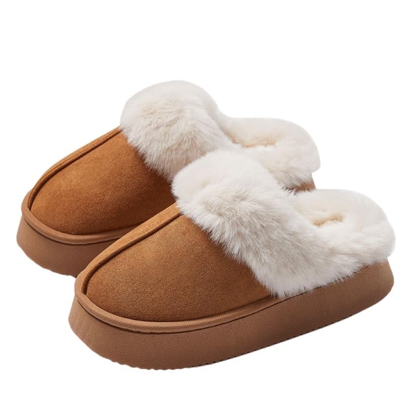 Women's Fluffy Home Comfy Winter Cute Warm Memory Foam Slippers Fluffy Winter House Shoes Indoor and Outdoor