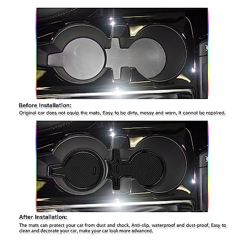 Image of SKTU 2024 2025 2026 Chevy Trax Door Slot Mat for 2024 2025 2026 Chevrolet Trax (LS,1RS,LT,2RS,ACTIV) 14PCS Fit 2024 2025 2026 Chevy Trax Accessories Door Compartment Cup Center Console Liners (Black)