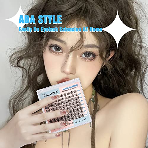 Diy Lash Extension Kit, Lash Cluster 80 Pcs With Strong Hold Lash Bond And Seal And Cluster Eyelashes Applicator Tool Eyelash Extensions Kit For Self Applicator At Home #TOP6