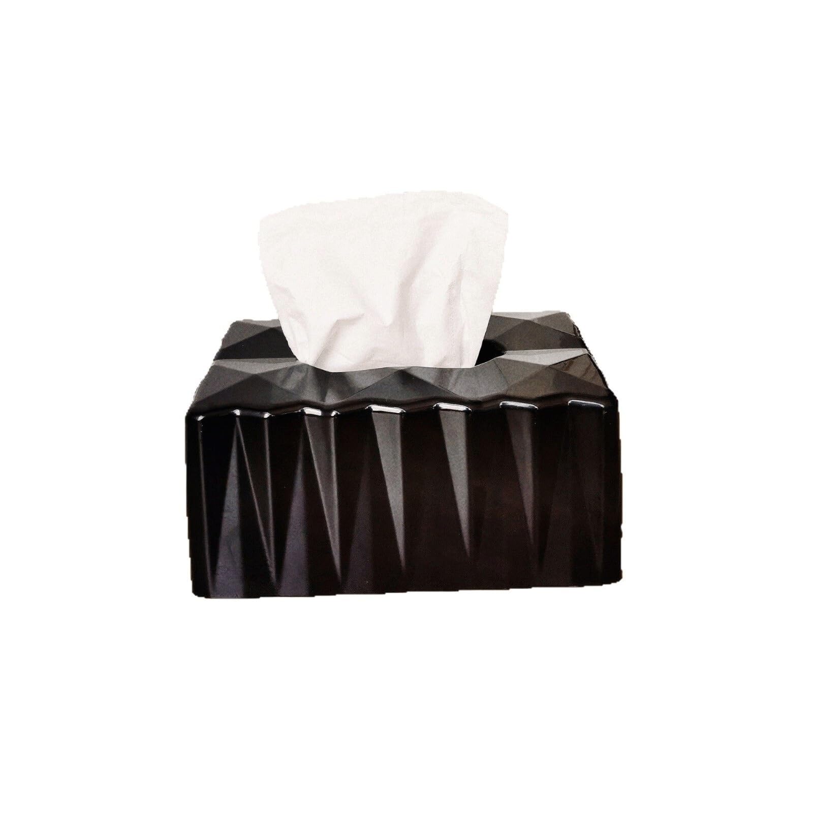 Tissue Holder Dispenser Tissue Box Living Room Desktop Household Paper Simple Napkin Decoration for Living Room(Black)