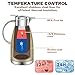 61oz Coffee Carafe Airpot Insulated Coffee Urn Stainless Steel Vacuum Thermal Pot Flask Dispenser for Coffee, Hot Water, Tea, Hot Beverage - Keep 12 Hours Hot, 24 Hours Cold (Gold)