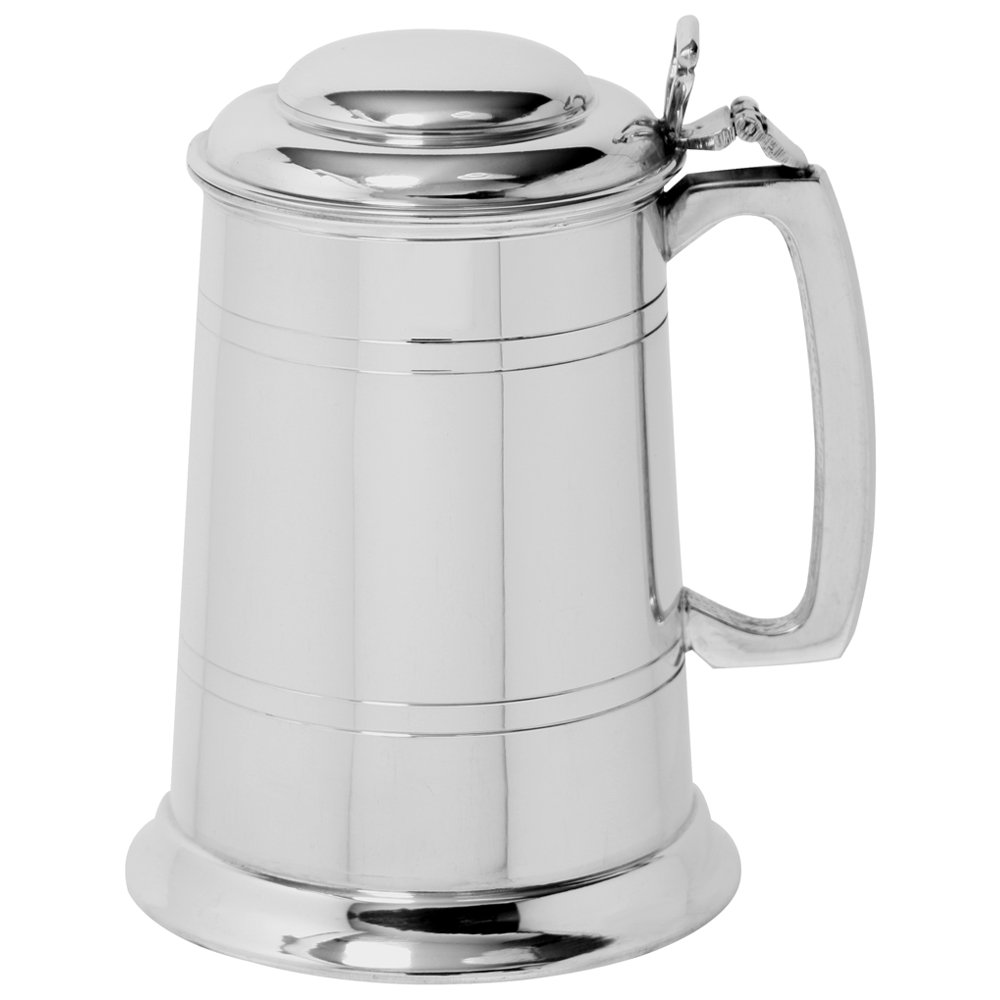 English Pewter Company Sheffield, England Women's Black English Pewter Company 1 Pint Straight Lid Pewter Tankard [Ep033]