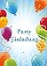 Produktbild "PARTY-EINLADUNGEN": Einladungskarten-Set (6 Klappkarten + Umschläge) mit bunten Luftballons (Nr. 10656) von EDITION COLIBRI
