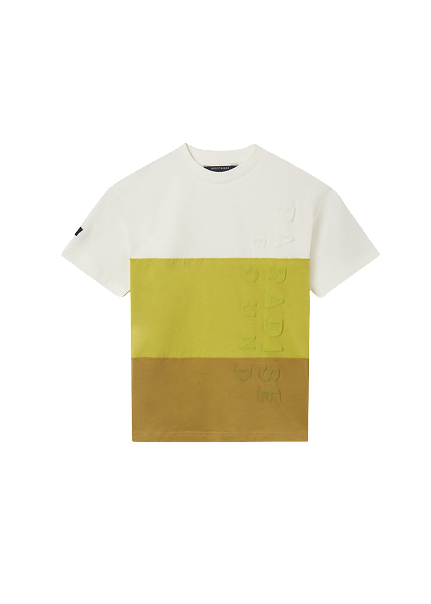 Mayoral Camiseta Manga Corta Niño – Camiseta niño Verano - Blocking - Ropa de Regalo – para niños y Adolescentes de 8 años a 16 años (10 años, Azufre)