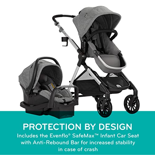 Evenflo Pivot Xpand Modular Travel System With Safemax Infant Car Seat #TOP2