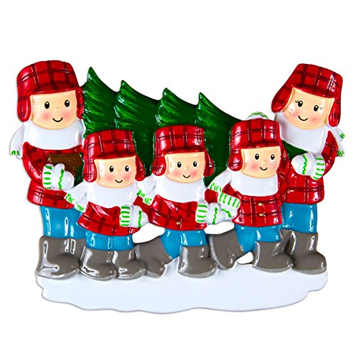 Christmas Tree Lot Family Of 5 Personalized Christmas Tree Ornament