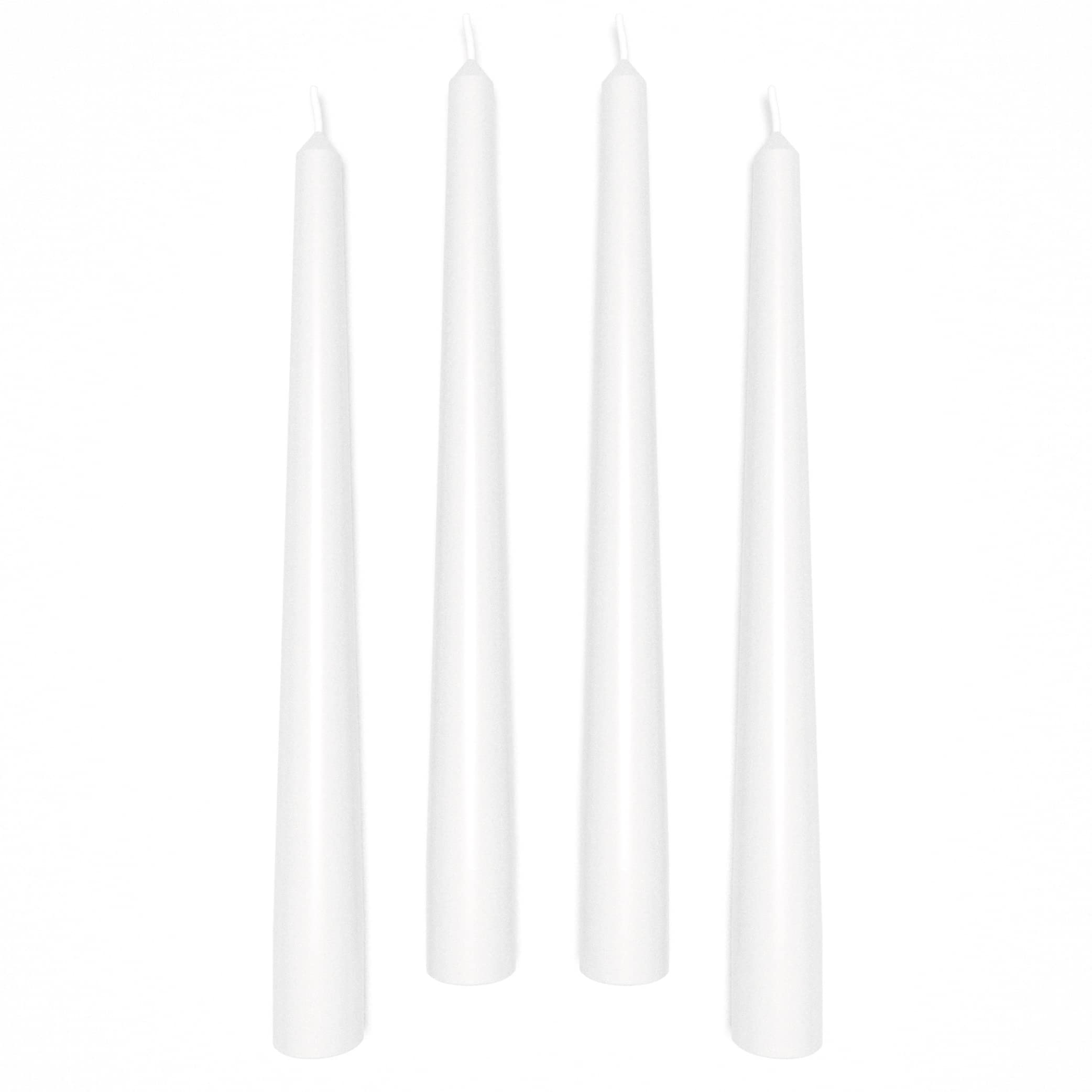 SONEDLY 12 inch Taper Candle 4 Pack - Unscented Hand-Dipped Tapered Candles Long Burning Perfect for Home Interior - Dripless and Smokeless Tapered Candles for Home - 10-Hour Burning White Candles