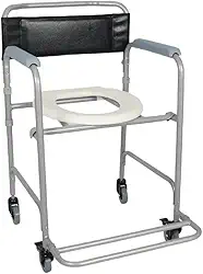 Cadeira de banho higienica Idoso dobrável aço 100 Kg D30