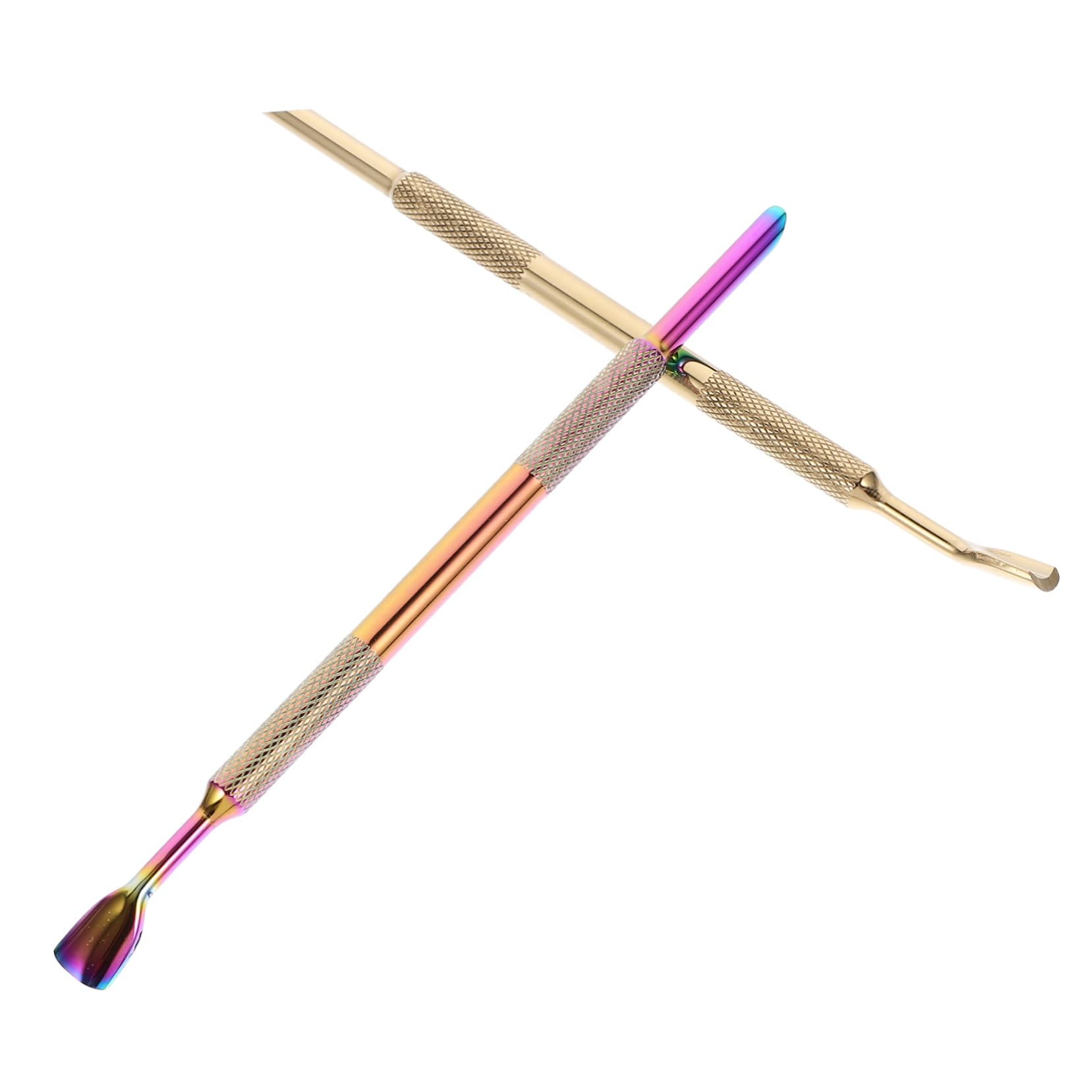 VICASKY 2pcs Nail Cuticle Pushers Instant Cuticle Remover Peeler for Nail Art In-grown Toe Remover Trimmer Pusher Set