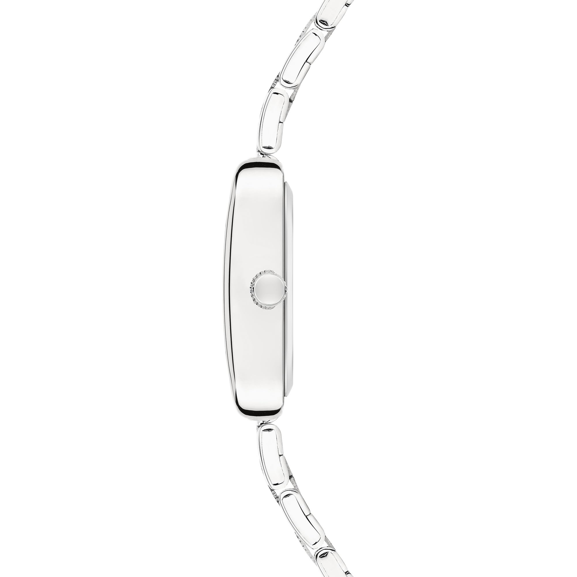 s.Oliver Damenuhr mit eckigem Gehäuse und Edelstahlband - 30 x 24 mm - analoge, rechteckige Armbanduhr mit Quarzwerk für Damen - 3 ATM wasserdicht - Geschenkidee