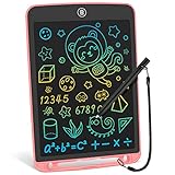 LCD Writing Tablet 10 Inch Toddler Doodle Board,Colorful Drawing Tablets,Electronic Writing Pads, Educational and Birthday Gifts for 3 4 5 6 7 Years Old Girls Boys and Kids (Pink)