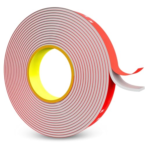 SOLNIT Fabricado con cinta de montaje de doble cara 4229P, 5 mm x 3 m, resistente, impermeable, fuerte adhesivo de montaje, decoración para el hogar, oficina, coche, cristal, letrero, pared