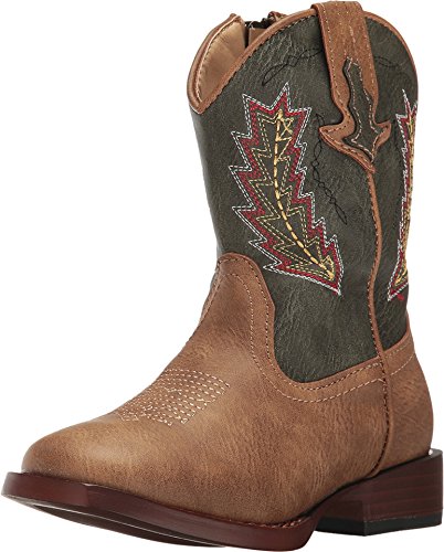 ROPER Baby Boy's Arrowheads (Toddler) Brown Faux Leather Vamp Green Shaft 8 Toddler M